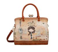BORSA A DUE MANICI PEACE & LOVE CAMEL ANEKKE
