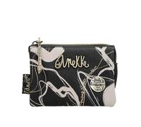 Anekke - Portafoglio da donna - Portafoglio in ecopelle da donna con 3 scomparti e chiusura a cerniera - Colore nero Shoen - Accessori e accessori da donna - Misure 12x7x4 cm, multicolore