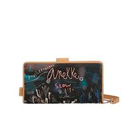 Anekke - Portafoglio Donna - Portafoglio Grande - Portafoglio in ecopelle con chiusura a zip e linguetta - Collezione Mediterranean - Accessori e Accessori - 18 x 10 x 2 cm