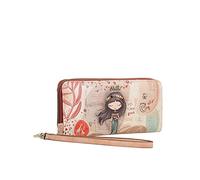 Anekke | Portafoglio grande doppia cerniera Kenya | Accessori e accessori per donna, marrone, 20x10x3