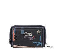 Anekke - Portafoglio medio flessibile da donna - Protezione RFID - Portafoglio in ecopelle con chiusura a cerniera contemporanea - Misure 15x10x3 cm, multicolore