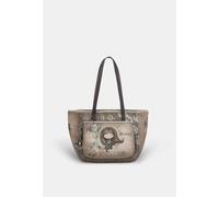 Anekke Real Grande Borsa a Spalla Marrone con motivo