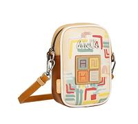 Anekke - Tracolla da donna piccola - Tracolla in ecopelle Chiusura con cerniera con tracolla regolabile Menire - Accessori e accessori Donna - Misure 14 x 19 x 5 cm, multicolore, Talla única