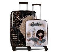 Anekke Tulip 4 ruote Set di valigie 2 pezzi espandibile multicolore
