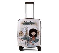 Anekke Tulip 4 ruote Trolley cabina 55 cm espandibile bianco