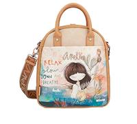 Anekke - Zaino da donna - Borsa media - Borsa da viaggio in ecopelle con 3 manici - Borsa a mano Doppia maniglia - Collezione Mediterranean - Misure 28x26x11 cm