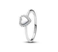 PANDORA Timeless 193801C01-58 - Corona a forma di cuore, in argento Sterling con zirconi, misura 58, Argento sterling, Zirconia cubica