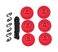 Anelli a D in acciaio inossidabile Cuscinetto in PVC Impermeabilizza Hardware Marine Anelli a D per barche gonfiabili Tavola da surf Kayak per Kayak Canoe Attrezzature