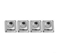 Anelli a D per montaggio a filo in acciaio inox, 4 pezzi, per carichi pesanti, per barche, rimorchi, camion, ancoraggi per montaggio a pavimento, resistenza affidabile