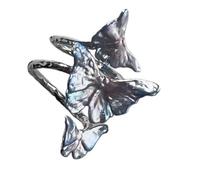 Anelli a farfalla aperti ispirati alla moda con effetto mutevole di colore in lega accessori da indossare tutti i giorni iridescenti sfumati