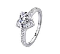 Anelli a forma di cuore, unisex, gioielli geometrici, per matrimonio, fidanzamento, donna, regalo per donne, Misura unica, come descritto, come descritto