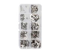 Anelli a Scatto a Forma di E in 10 Misure 200pz per Uso Automotive e Macchinari