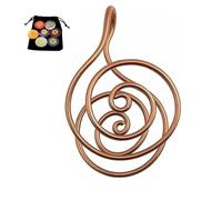Anelli A Spirale in Rame Per La Meditazione, Anelli A Spirale Energetici, Bracciali in Rame Fatti A Mano Per Lavori Con I Cristalli, Manifestazione, Bilanciamento Dei (1* anello + pietra preziosa)