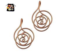 Anelli A Spirale in Rame Per La Meditazione, Anelli A Spirale Energetici, Bracciali in Rame Fatti A Mano Per Lavori Con I Cristalli, Manifestazione, Bilanciamento Dei (2*anelli + pietra preziosa)