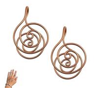 Anelli A Spirale in Rame Per La Meditazione E La Guarigione Energetica, Bracciali in Rame Fatti A Mano Per Il Lavoro Con I Cristalli, La Manifestazione (2pezzi Anello in rame)