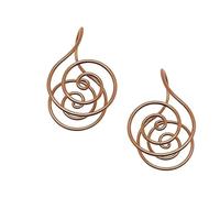 Anelli a spirale in rame per mano Reiki, 2 pezzi, realizzati a mano, in rame, con gemma di cristallo, anello con palma, 2pcs, Anello Palma Rame, Anello Palma Rame