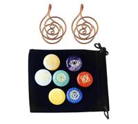Anelli a Spirale in Rame per Reiki, Anello Palmare Regolabile in Rame - Creato a Mano per Amplificare Cristalli, Anelli Spirituali Femminili con Cristalli per Meditazione ed Energia