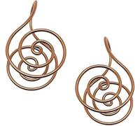 Anelli a spirale Ring Reiki per la guarigione energetica, polsini di rame reiki fatti a mano per il lavoro di cristallo ， e bilanciamento dei chakra, dono di meditazione per donne e uomini,2PCS