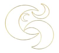 Anelli acchiappasogni - 4 ciondoli oro luna e cuore - acchiappasogni di Natale oro luna cuore - per feste vacanze case ghirlande attività