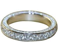 Anelli alla Moda da Donna con Diamante Pieno, Gioielli con Anelli in zircone, Meraviglioso Regalo di Anniversario