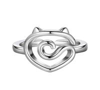 Anelli all'uncinetto Anelli Guida Filato di Metallo Gioielli Alla Moda Supporto Dito Ornamento Alla Moda Per Gli Amanti Del Mestiere, Silver, come descritto, come descritto