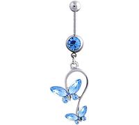 Anelli Anelli dell'ombelico, 1Pc Doppio Anello dell'ombelico da Gioielli da Piercing per