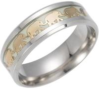 Anelli Anello Gioielli Donne Uomini Vintage Elefante Partito Boho Punk Anelli Uomo Donna Bagliore Luminoso, Gold, 6