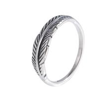Anelli, anello per pollice regolabile sterling femminile retrò boho piuma dita dita dita che impila l'accessorio per gioielli a fascia aperta per abbigliamento quotidiano