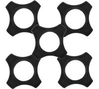 Anelli Antiscivolo per Microfono Wireless in Plastica Nera 5 Pezzi | Set da Cinque, per Microfoni Dinamici Vocali, Uso su Tavoli e Sale Conferenze
