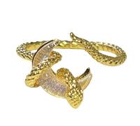 Anelli aperti alla moda con serpente ispirare con accento lunare accessorio portatile per abbigliamento casual versatile abiti eleganti anelli alla moda, Misura unica, come descritto, come descritto