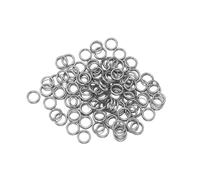 Anelli aperti in acciaio inossidabile, Anelli Aperti In Acciaio Inossidabile Oro E Diverse Misure 100-200 pz(Steel 200Pcs,1X6mm)