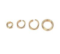 Anelli aperti in acciaio inossidabile, Anelli di salto in acciaio inossidabile 316L 100 pezzi 4-7 mm in oro e(Gold color 100pcs,5mm 100pcs)