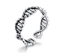 Anelli aperti per donne, Fashion ad anello regolabile 925 Gift per gioielli romantici con anello retrò in argento sterling per le donne coppia di fidanzamento Eternity Ring Regalo di Natale