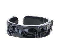 Anelli aperti regolabili Buddha mezzo viso accessorio artigianale buddista gioielli per donne ragazze eleganti decorazioni, Misura unica, come descritto, come descritto