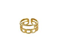 Anelli aperti regolabili geometrici unisex gioielli in acciaio inox texture adatto per gli amanti della moda presente vintage acciaio inossidabile, Misura unica, come descritto, come descritto