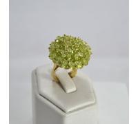 ANELLI ARGENTO 925 REGOLABILE DORATO PERIDOTO RONDELLE MISTE AGNK 0105