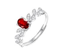 Anelli Argento Donna 925 Anello Da Donna In Argento Con Foglia Lucida Zircone Diamante Ovale Topazio Blu Fede Nuziale Fidanzamento Anniversario Cocktail Fascia Impilabile Per Dita Anello In Granato