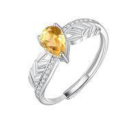 Anelli Argento Donna Anelli Di Fidanzamento Per Lei In Argento Con Taglio A Pera Pietra Preziosa Naturale Promessa Di Anniversario Anello Dell'Eternità Fedi Nuziali Con Ramo Di Foglia Regalo Per Do