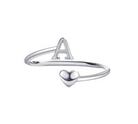 Anelli Argento Donna Anello In Argento Con Iniziale Az Per Donna E Uomo,Regolabile,Con Cuore,Impilabile,Con Fascia Per Il Pollice,Alla Moda,Lucido,Per Fidanzamento,Matrimonio,Promessa,Gioielli Con Sc