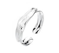 Anelli Argento Donna Regolabili Anello In Argento Con Onda Per Donna,Fascia Infinita Impilabile Con Motivo A Martello,Fede Nuziale Con Promessa Di Eternità Per Lei,Regalo Di Gioielli Con Confezione