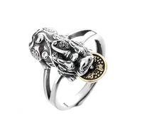 Anelli Argento Donna Regolabili Anello Pixiu Buddista Del Cuore Per Uomo E Donna Con Fascia Feng Shui Protezione Per Il Pollice Amuleto Fortunato Ricchezza Anello Vintage Regolabile Fascia Pixiu Per