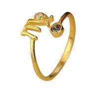 Anelli Argento Donna Regolabili Anello Regolabile Con 12 Costellazioni Della Vergine Oroscopo Fede Nuziale In Zirconia Cubica Gioiello Astrologico Regalo Per Donna Argento O Placcato Oro Anello In A