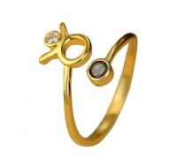Anelli Argento Donna Regolabili Anello Regolabile Con 12 Costellazioni Della Vergine Oroscopo Fede Nuziale In Zircone Cubico Gioiello Astrologico Regalo Per Donna Argento O Placcato Oro Anello In Ar
