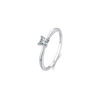Anelli Argento Glitter Anello Dito Donna Set Solitario Quadrato Argento 925 Misura 54 (17.2)