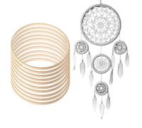 Anelli artigianali di - Hoop da cacciatore, ghirlanda di macrame in legno, decorazione murale fai da te | Frame d'arte sospeso per matrimoni, cerchia fatta a mano per decorazioni per la casa