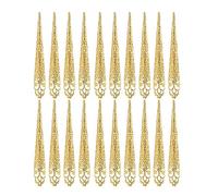 Anelli artigli per unghie da 20 pacchetti, anelli di artiglio dell'antico costume di punta di dita per unghie artigli Accessorio decorativo, protezioni per le dita del dito a colori dorate per l