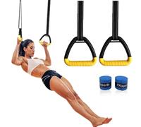 Anelli Calisthenics Anelli da ginnastica con cinghie regolabili for esercizi di trazione for tutto il corpo, for adulti e bambini(1.5m-Folded Length)