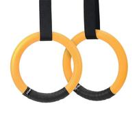 Anelli Calisthenics Anelli for ginnastica Capacità di 1.100 libbre con cinturini con fibbia regolabili da 14,76 piedi Anelli for esercizi pull up Anelli antiscivolo for la casa(Yellow)