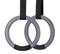Anelli Calisthenics Anelli for ginnastica Capacità di 1.100 libbre con cinturini con fibbia regolabili da 14,76 piedi Anelli for esercizi pull up Anelli antiscivolo for la casa(Gray)