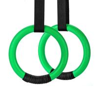 Anelli Calisthenics Anelli for ginnastica Capacità di 1.100 libbre con cinturini con fibbia regolabili da 14,76 piedi Anelli for esercizi pull up Anelli antiscivolo for la casa(Green)